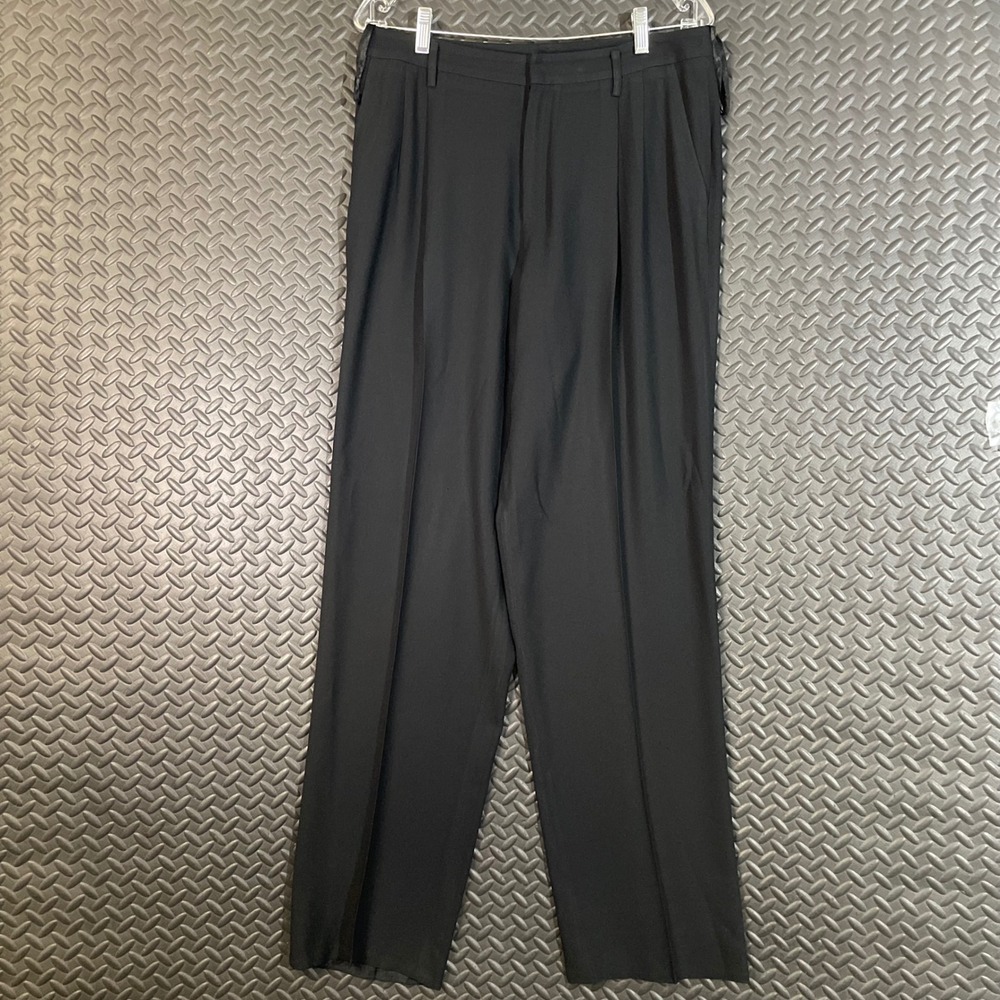 Linda Allard Ellen Tracy Pleated Career Dress Pants Black Women's Size 10